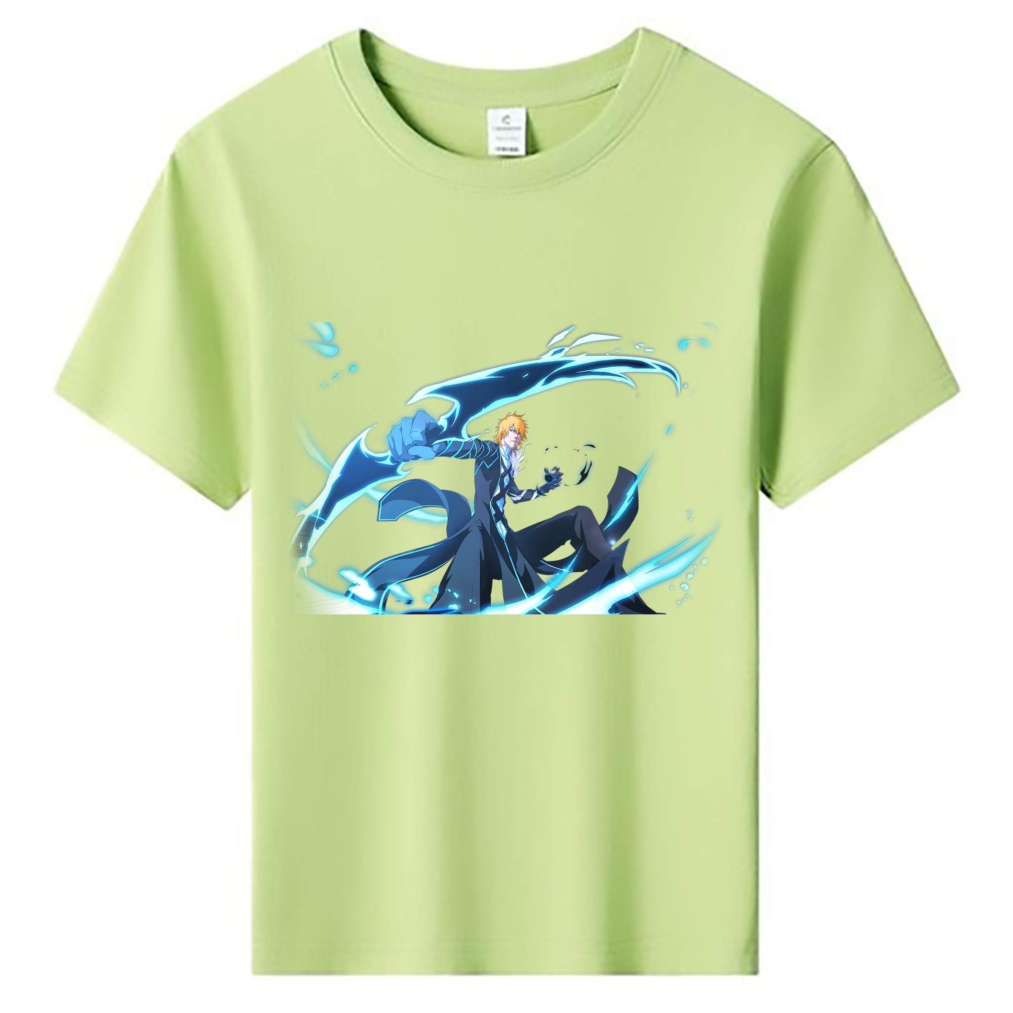 （画像用） ブリーチ 黒崎一護（くろさき いちご）BLEACH Kurosaki Ichigo 綿100％キッズTシャツ（フロントプリント）